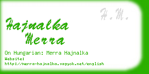 hajnalka merra business card